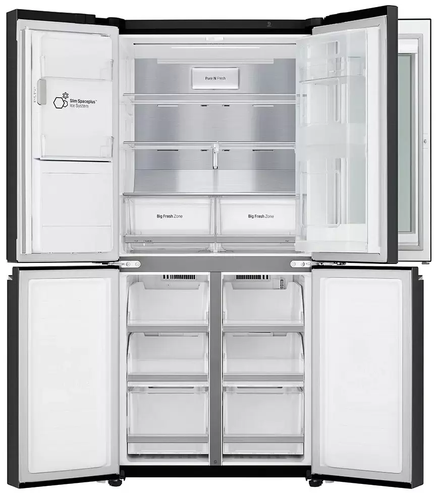 Холодильник LG GMX844MC6F, черный