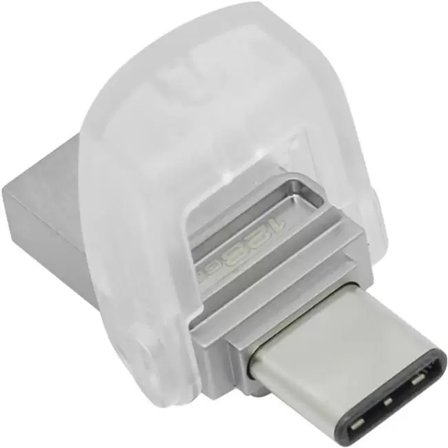 USB-флешка Kingston DataTraveler MicroDuo 128GB, серебристый