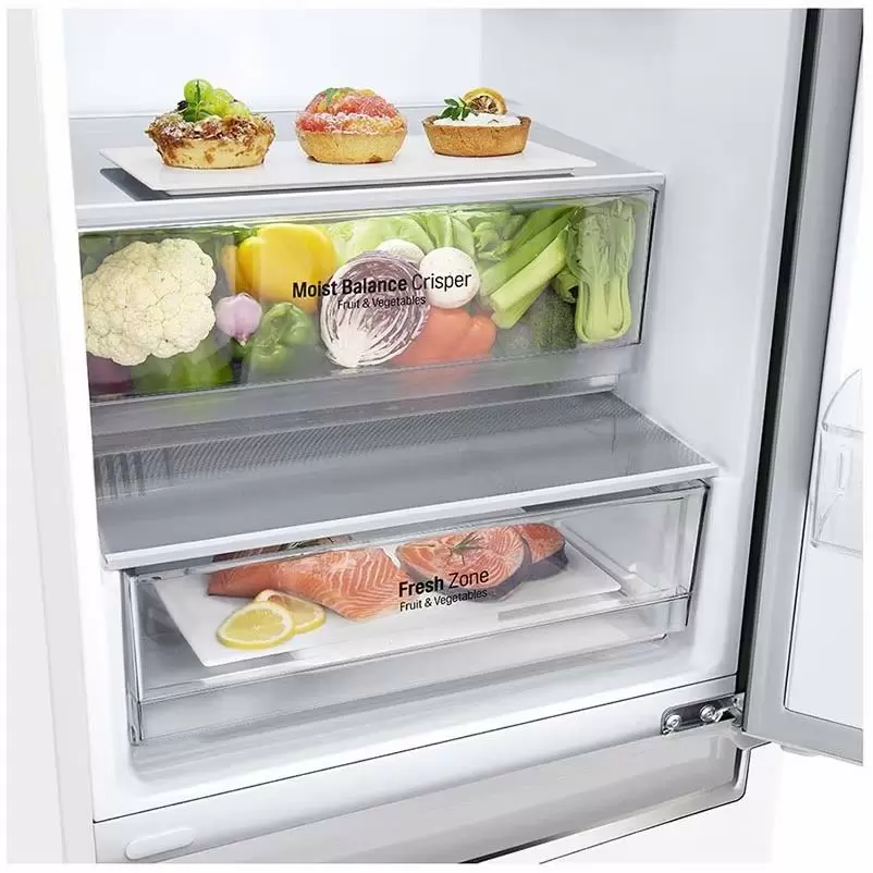 Холодильник LG GBP31SWLZN, белый