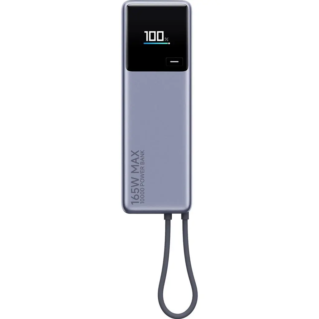 Acumulator extern Xiaomi 165W Integrated Charging Cable Type-C, argintiu