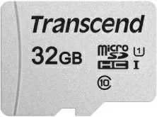 Карта памяти Transcend 300S microSDHC class10 UHS-I U1 + SD adapter, 32GB