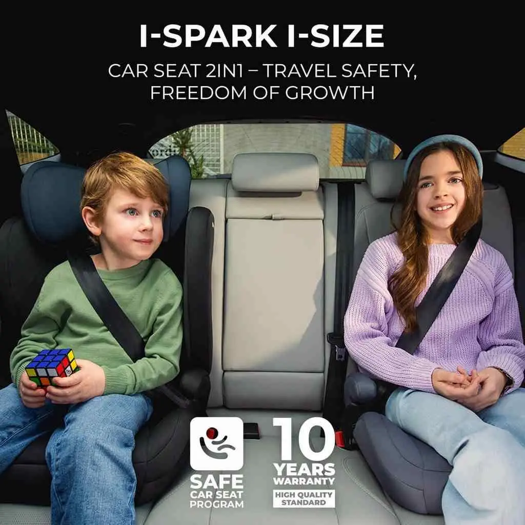 Детское автокресло KinderKraft I-Spark i-Size, серый