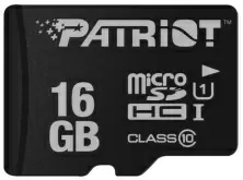 Карта памяти Patriot LX Series microSD Class10 U1 UHS-I, 16GB