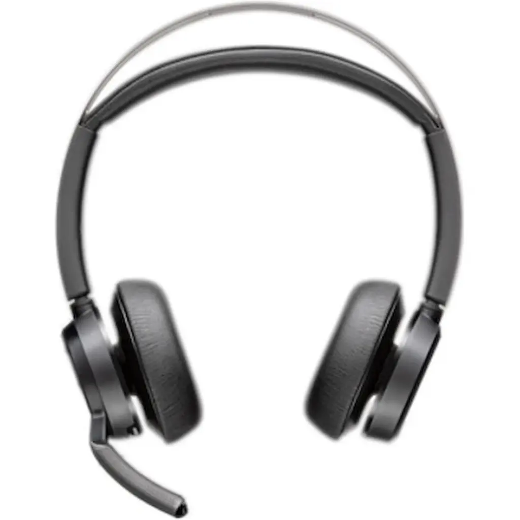 Căşti Poly Voyager Focus 2 Microsoft Teams Certified USB-C-C Headset +USB-C/A Adapter +Charging Stand, negru