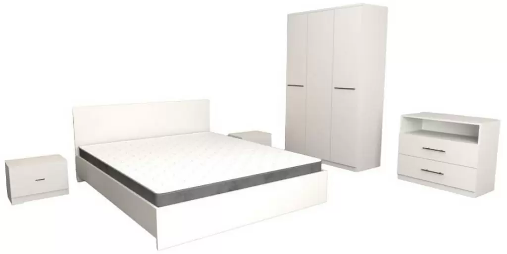 Dormitor Ideal Mobila Alex 46555-200, alb