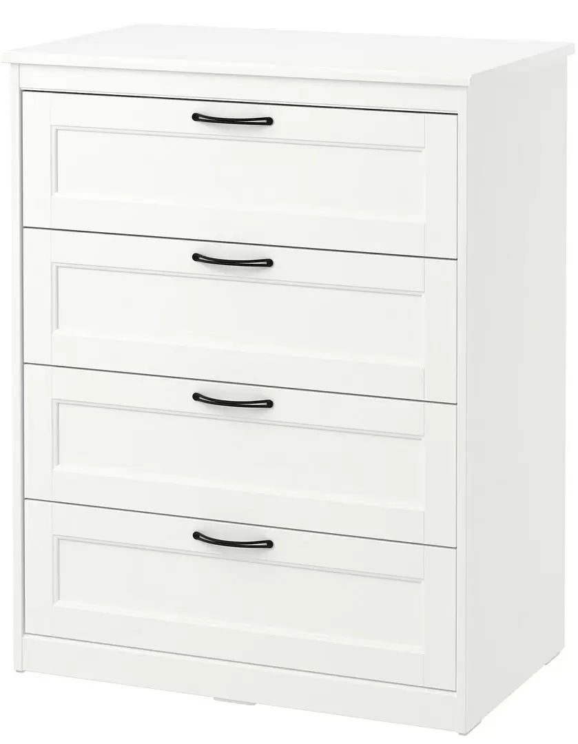 Comodă IKEA Songesand 4 sertare 82x104cm, alb