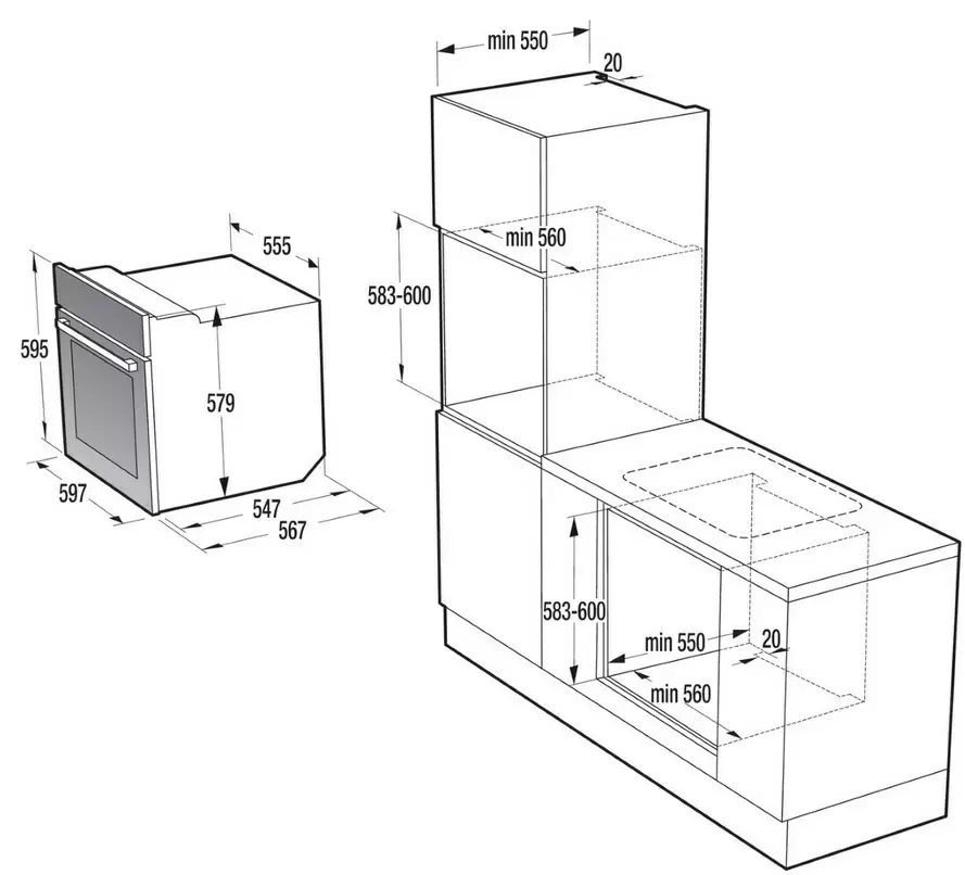 Электрический духовой шкаф Gorenje BO 737 E24XG, черный