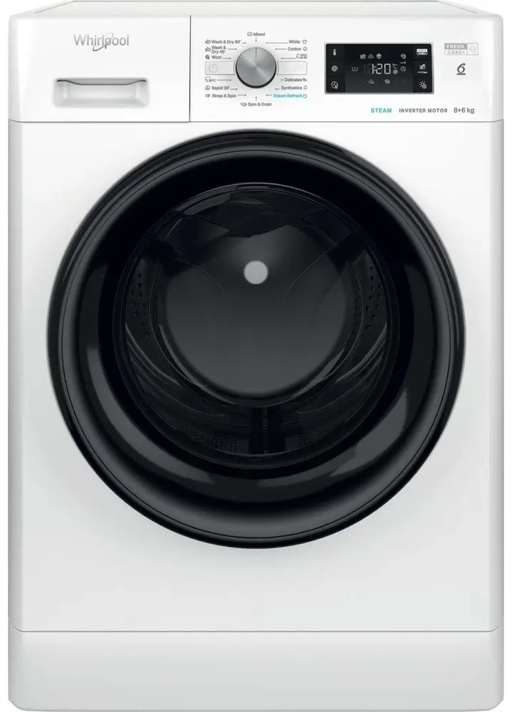 Maşină de spălat rufe Whirlpool FFWDB 864349 BV EE, alb