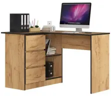 Masă de birou Akord B16 Left, stejar craft