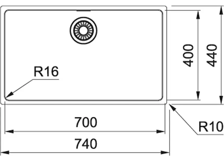 Кухонная мойка Franke Maris MRX 110-70, нержавеющая сталь