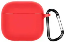 Чехол для наушников Helment Case Silicone Airpods 4 (AIRPOD4RR), красный на tehnoparc.md Чехол для наушников Helment Case Silicone Airpods 4 (AIRPOD4RR), красный