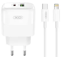 Încărcător XO 20W L137 + Lightning Cable, alb