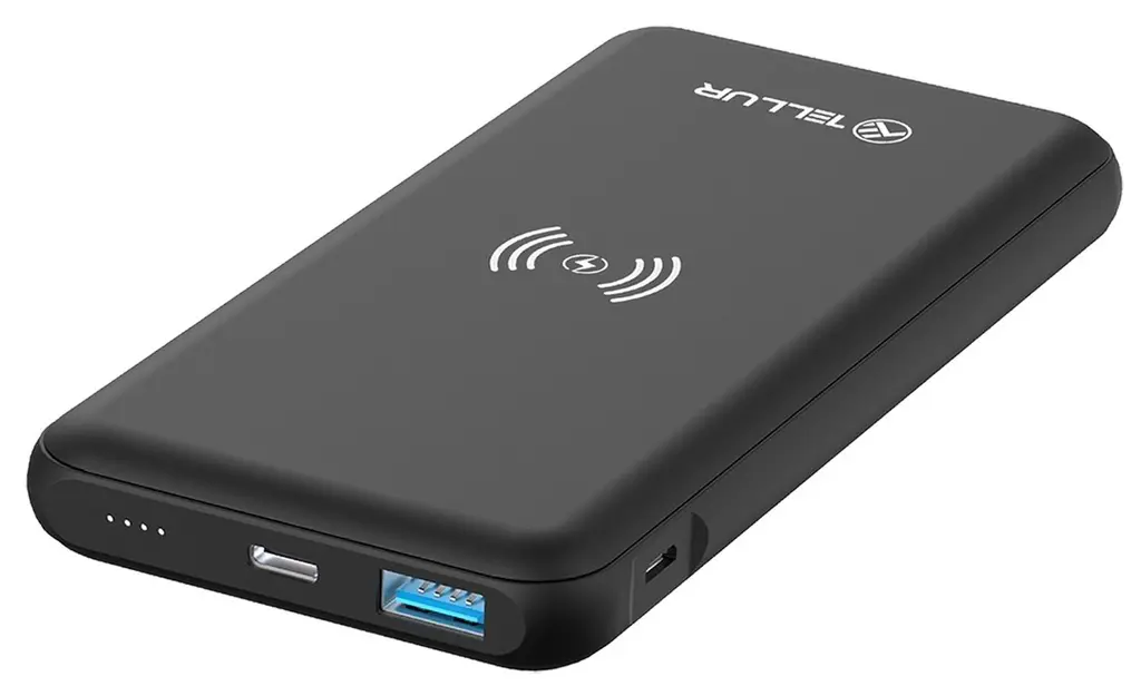 Acumulator extern Tellur 10000mAh PDW102 Wireless, negru
