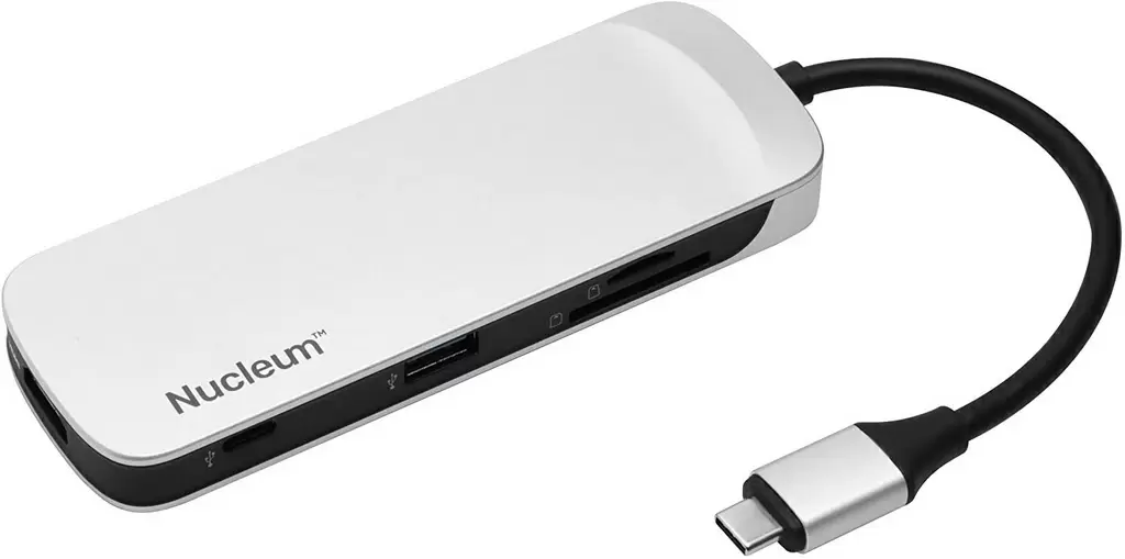 Картридер Kingston Nucleum USB-C, Белый