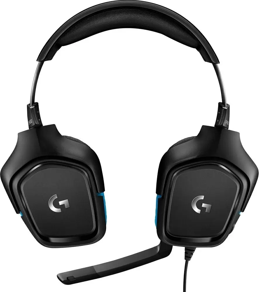 Căşti Logitech G432 Gaming Headset, negru/albastru