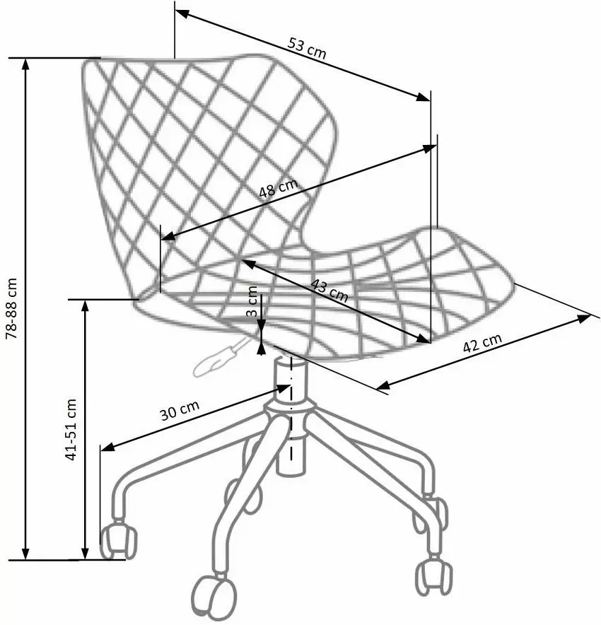 Scaun de birou Halmar Matrix 3, gri/alb