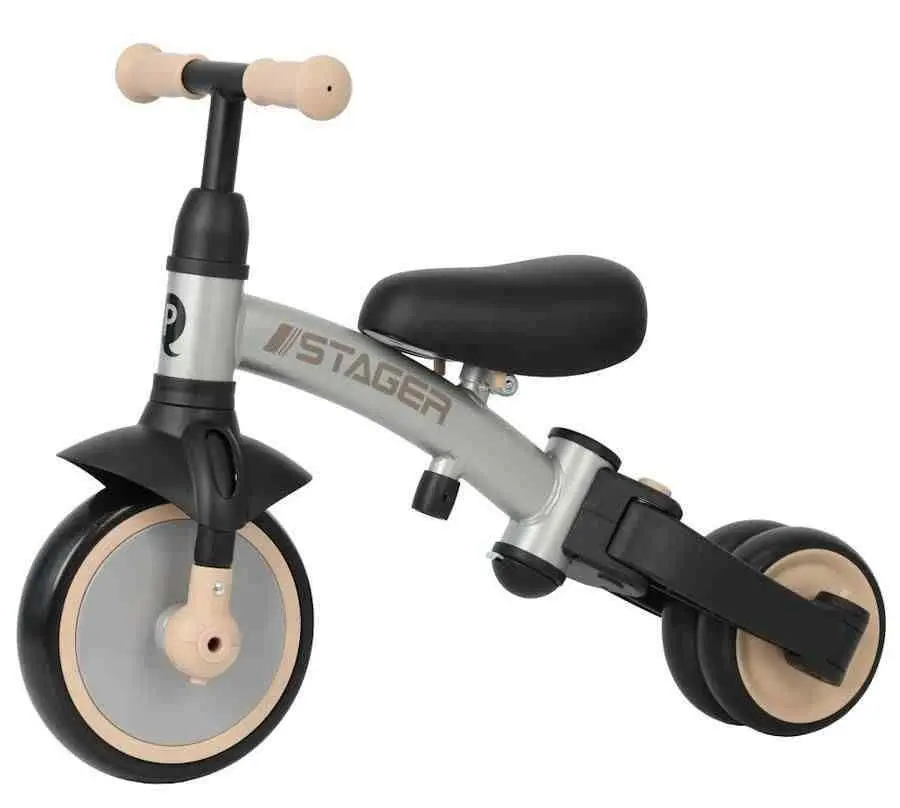 Bicicletă pentru copii Qplay Stager 3 in1, platinum