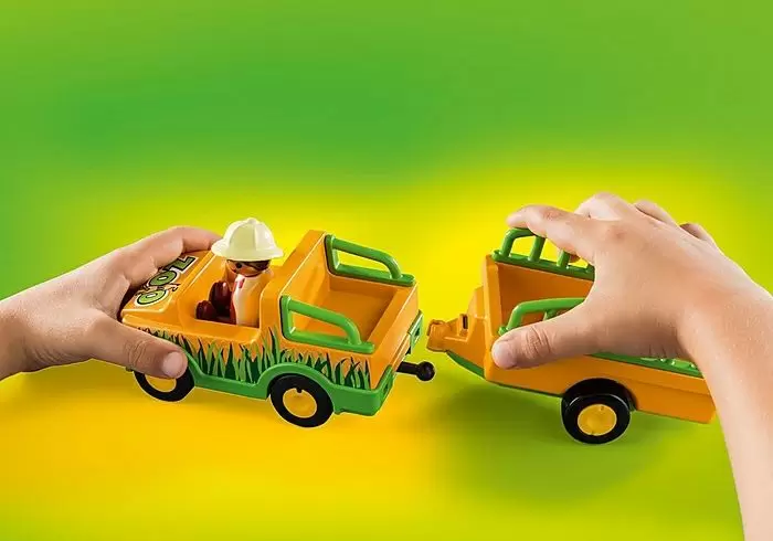 Игровой набор Playmobil Zoo Vehicle With Rhinoceros