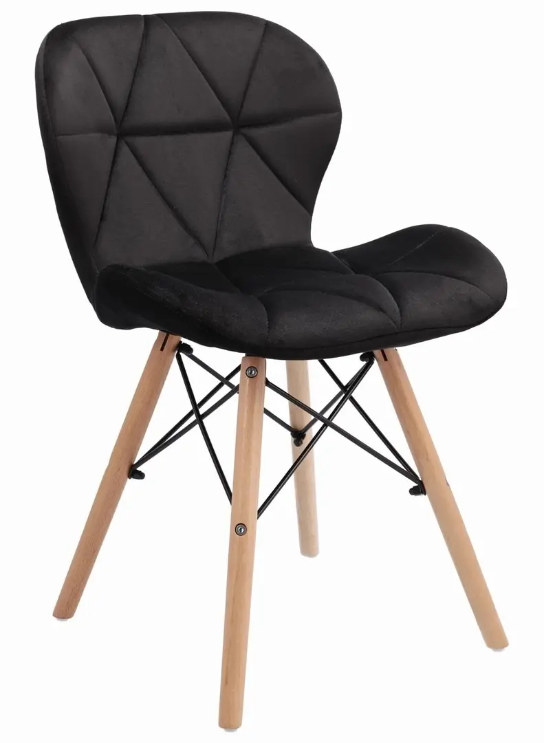 Scaun Jumi Velvet SD-940369, negru pe tehnoparc.md Scaun Jumi Velvet SD-940369, negru