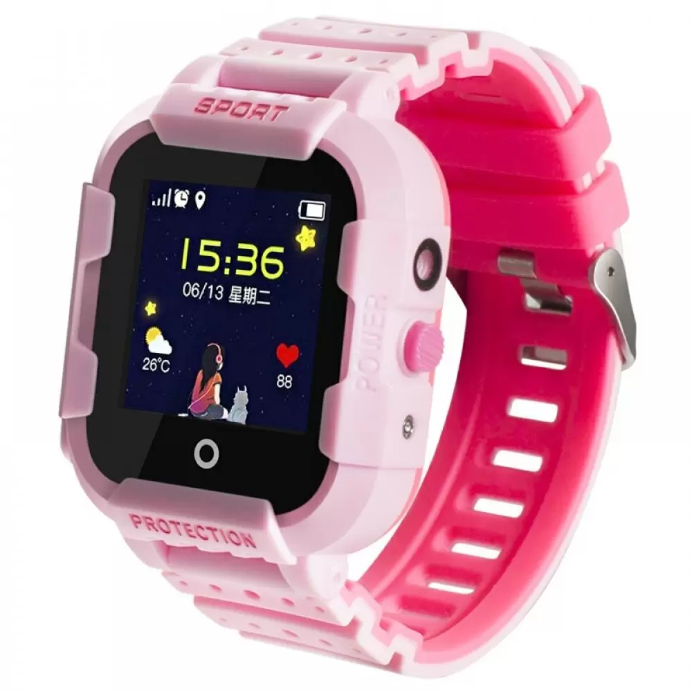 Smart ceas pentru copii Wonlex KidsTime Sports KT03, roz
