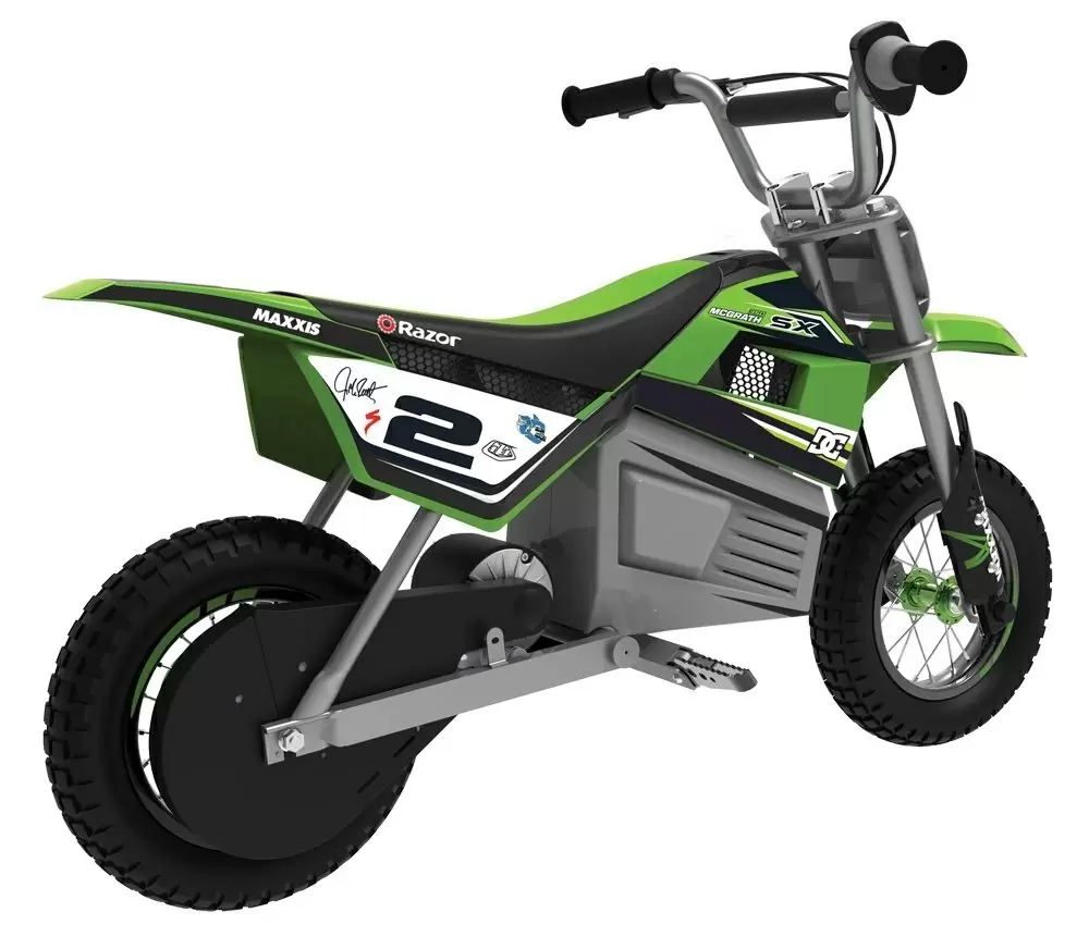Мотоцикл электрический Razor SX350 Dirt Rocket McGrath, черный/зеленый