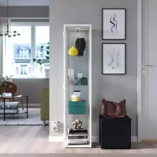 Vitrină IKEA Blaliden/Strimsav 35x32x151cm, alb