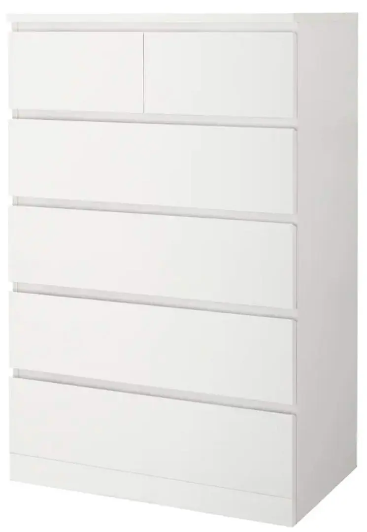 Comodă IKEA Malm 6 sertare 80x123cm, alb