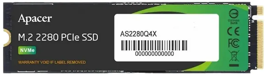 SSD накопитель Apacer AS2280Q4X M.2 NVMe, 1TB