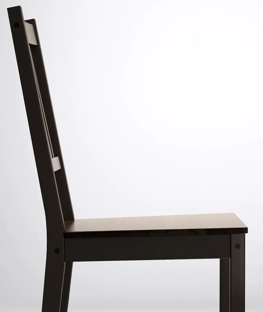 Scaun IKEA Stefan, negru-maro