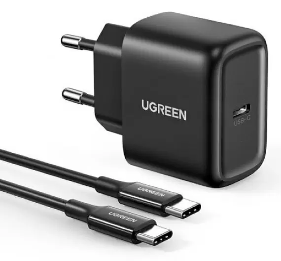 Зарядное устройство Ugreen Type-C to Type-C 25W 50581, черный
