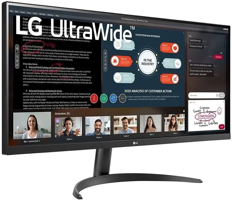 Монитор LG 34WP500-B, черный