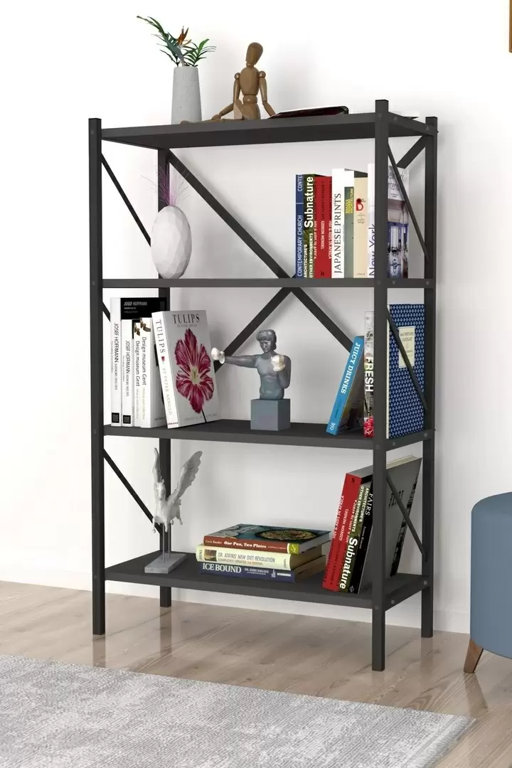 Стеллаж Fabulous 4 Shelves Metal, антрацит