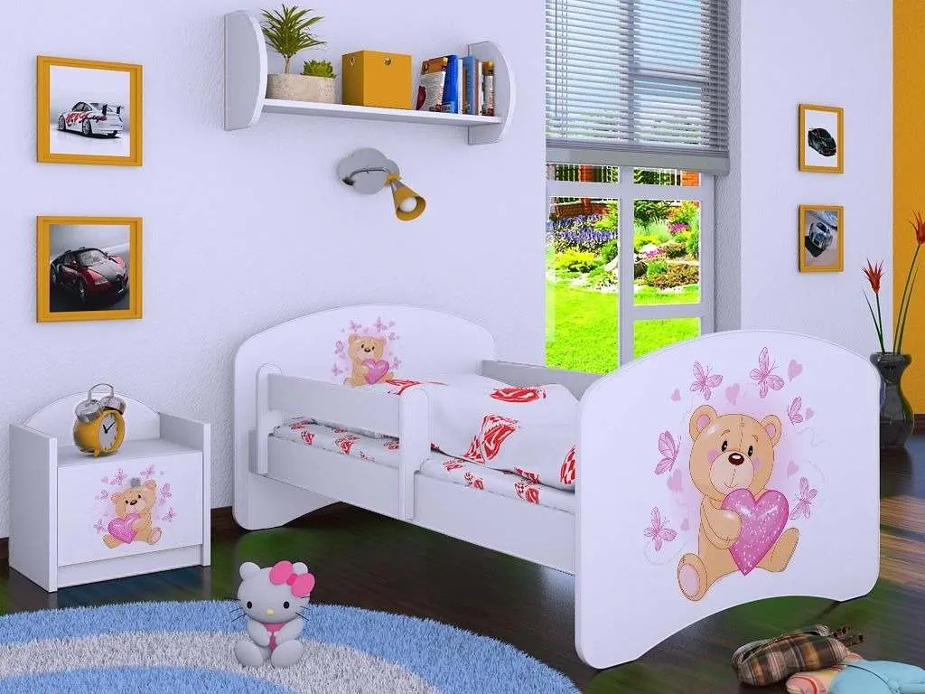 Noptieră Happy Babies Happy SZN02 Teddy Bear, alb