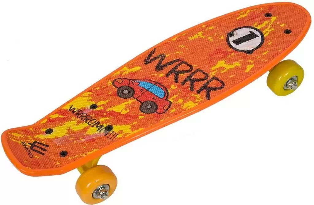 Skateboard Enero Mini Car, portocaliu