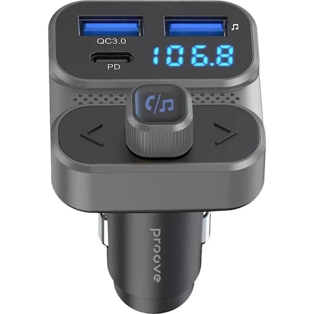 FM-модулятор Proove Launcher Luxor SE 36W PD+QC3.0, Серый на tehnoparc.md FM-модулятор Proove Launcher Luxor SE 36W PD+QC3.0, Серый