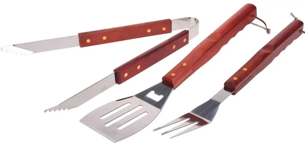 Set ustensile pentru barbeque Chomik BBQ0940, cafeniu/inox