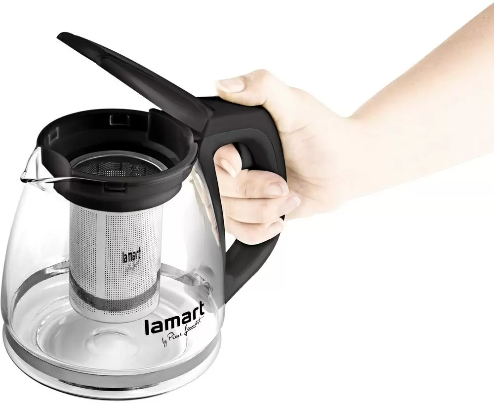 Заварочный чайник Lamart LT7025, прозрачный/черный