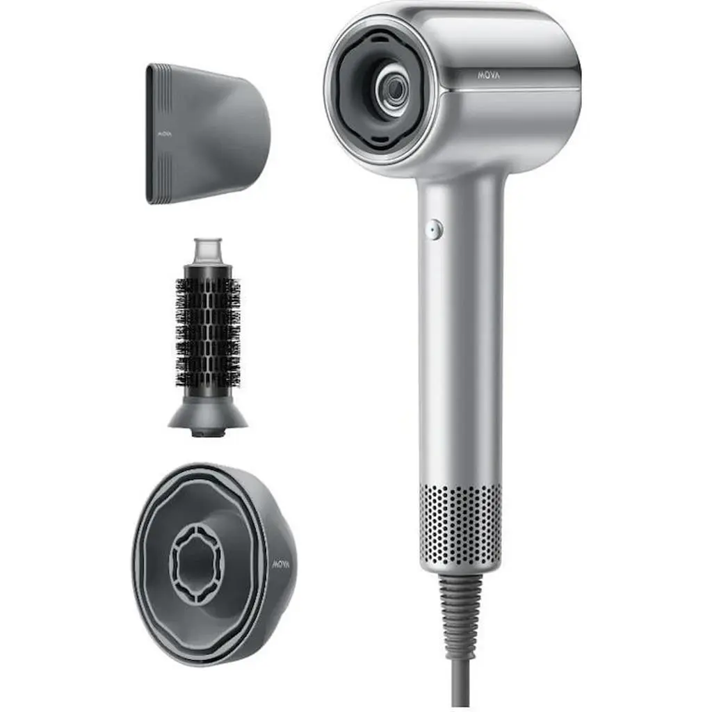 Uscător de păr Mova Shine 20, Silver, argintiu