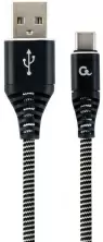 USB Кабель Gembird CC-USB2B-AMCM-1M-BW, черный/белый