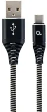Cablu USB Gembird CC-USB2B-AMCM-1M-BW, negru/alb pe tehnoparc.md Cablu USB Gembird CC-USB2B-AMCM-1M-BW, negru/alb