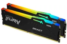 Memorie Kingston Fury Beast RGB 32GB (2x16GB) DDR5-5200MHz, CL40-40-40, 1.25V pe tehnoparc.md Memorie Kingston Fury Beast RGB 32GB (2x16GB) DDR5-5200MHz, CL40-40-40, 1.25V