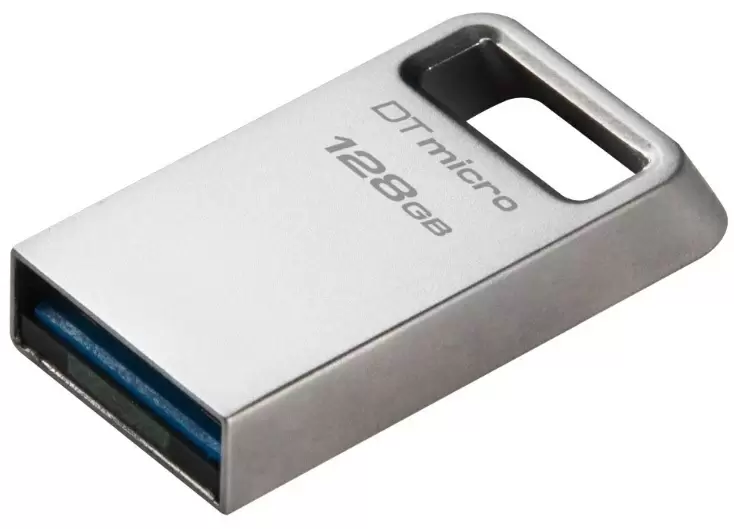 USB-флешка Kingston DataTravaler Micro 128GB, серебристый