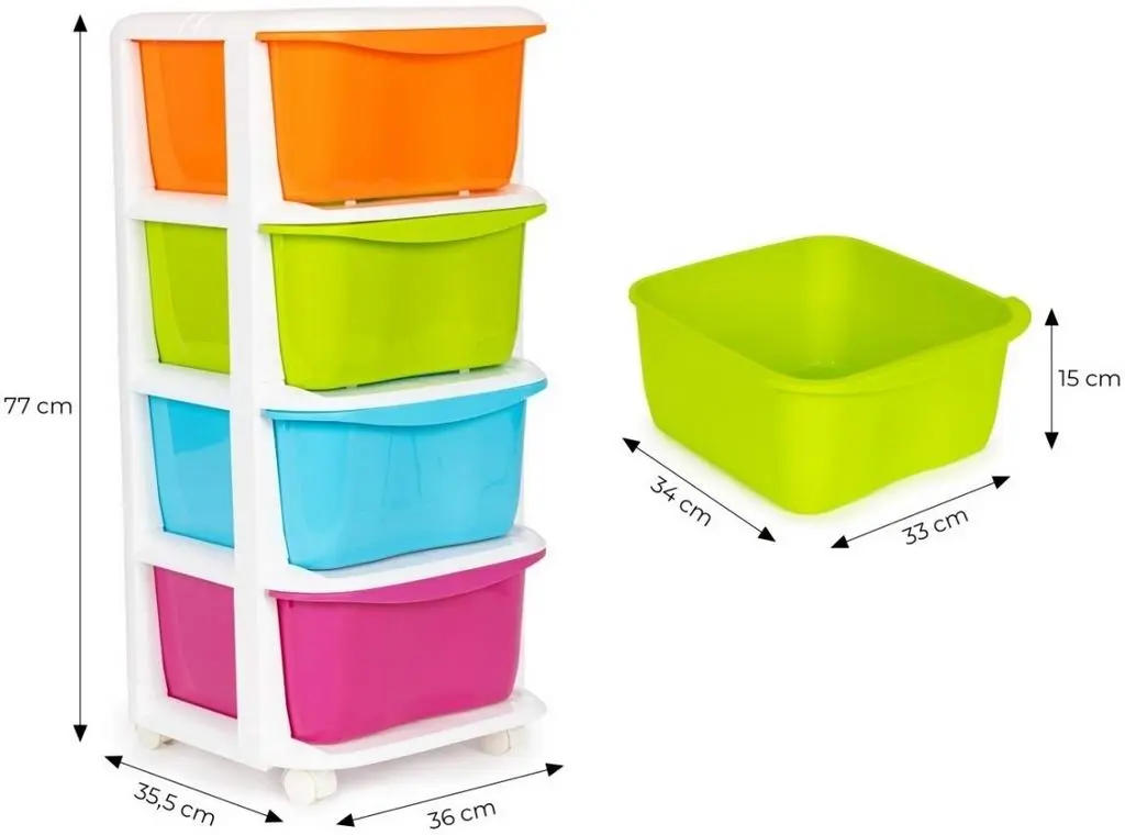 Контейнер для игрушек Modern Home PJJCBS0012-04B, цветной