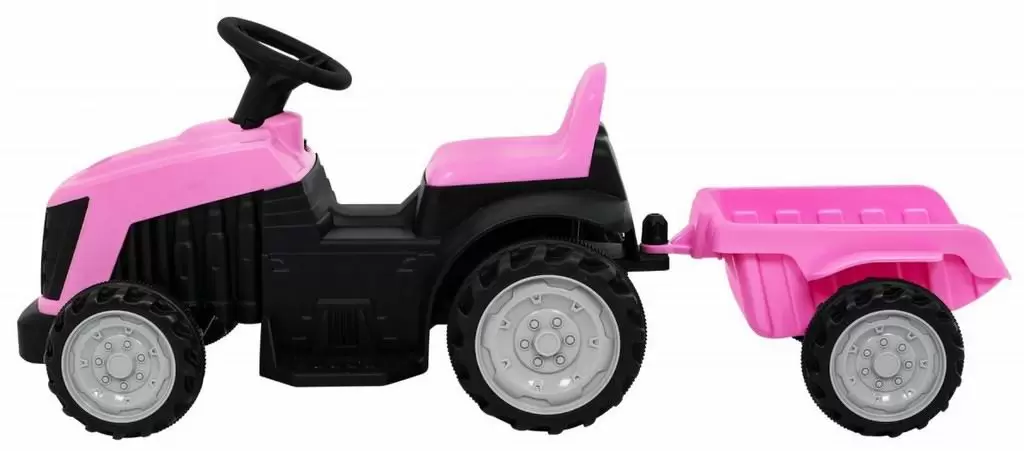Tractor electric cu remorcă Ramiz TR1908T, roz