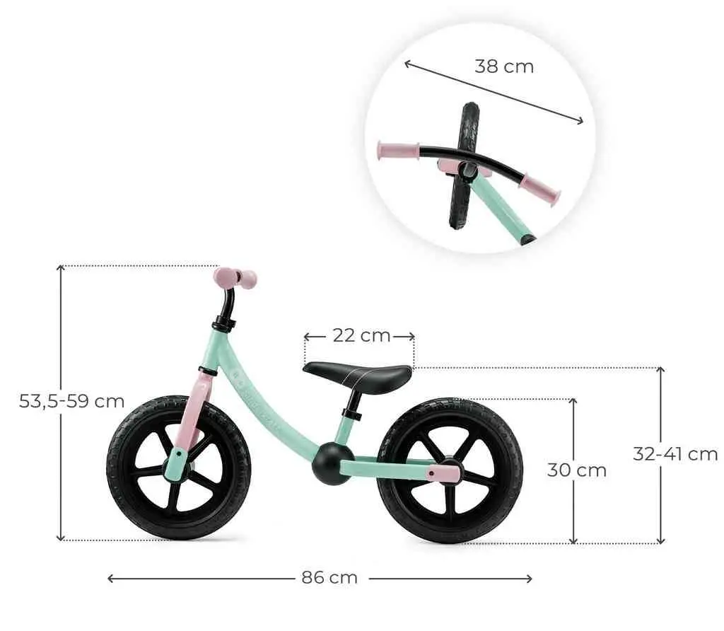 Bicicletă fără pedale KinderKraft 2Way, mentă pe tehnoparc.md Bicicletă fără pedale KinderKraft 2Way, mentă