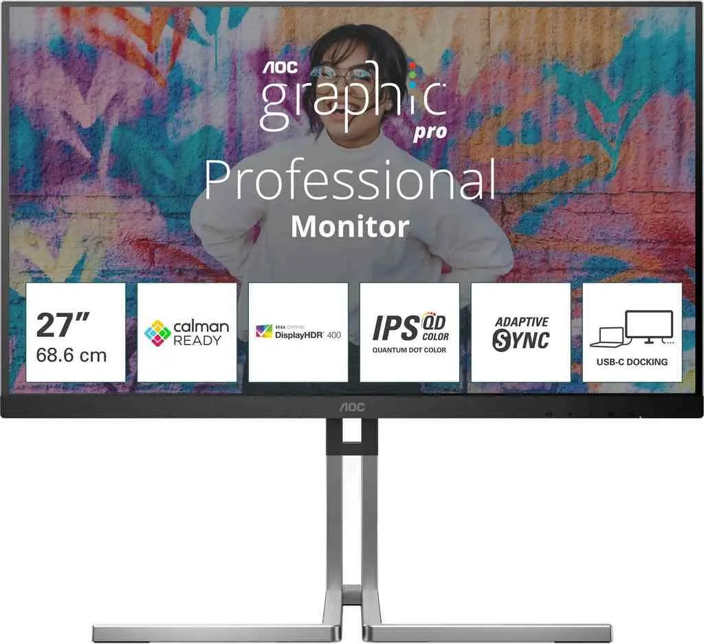 Monitor Aoc Q27U3CV, argintiu
