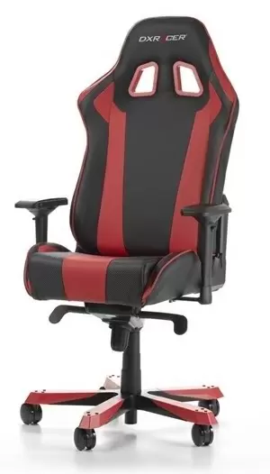 Scaun de birou DXRacer King GC-K06-NR-S3, negru/roșu