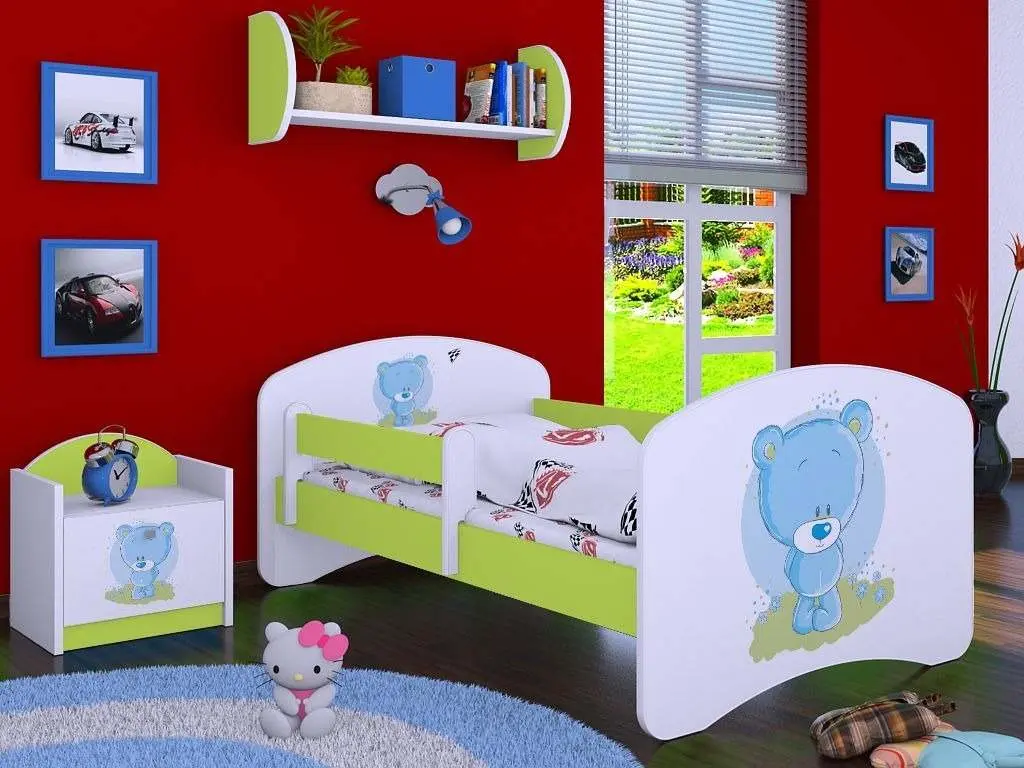 Тумба прикроватная Happy Babies Happy SZN02 Bear, белый/пастельно-зеленый на tehnoparc.md Тумба прикроватная Happy Babies Happy SZN02 Bear, белый/пастельно-зеленый