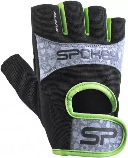 Перчатки для тренировок Spokey Elena II M, черный/зеленый
