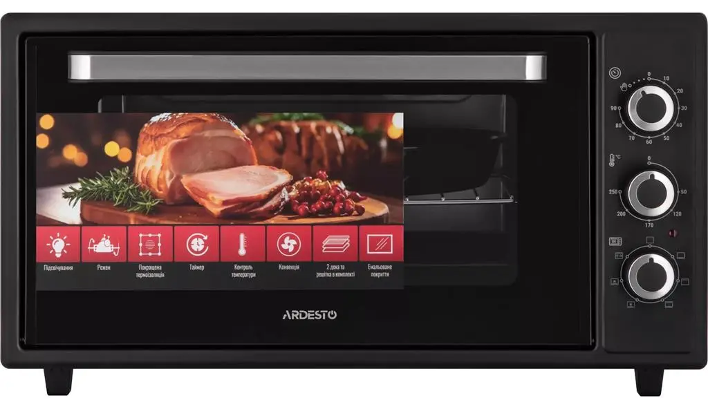 Электродуховка Ardesto MEO-F48RCB, черный, черный